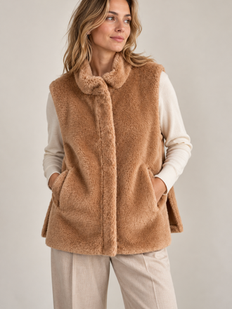 Pride To Be Pride To Be Honey Fake Fur Vest miele