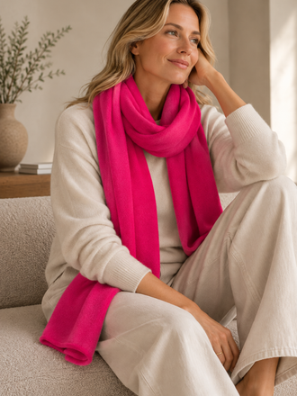 Absolut Cashmere Absolut Cashmere Infinity Shawl super pink neon