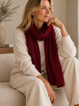 Absolut Cashmere Absolut Cashmere Infinity Shawl deep cherry