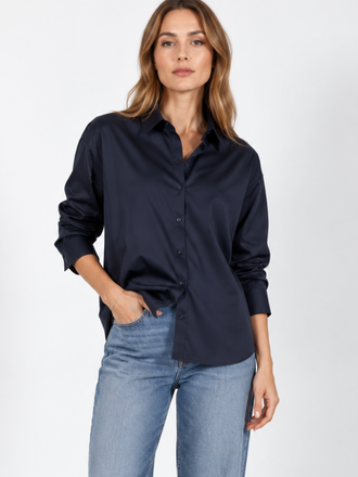 Coster Copenhagen Coster Copenhagen Boxy Classic Shirt Navy