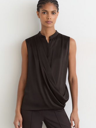 REISS Reiss Gia Blouse Draperie Zijden grey