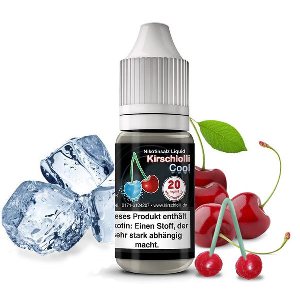 Kirschlolli Kirschlolli Cool - Nikotinsalz Liquid - 10 ml - 12 mg - 20 mg - LEICHTE KÜHLE - NEUER STEUERPREIS !