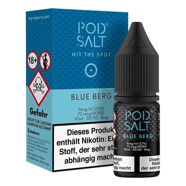 Pod Salt Pod Salt - Blue Berg - 10 ml Salt Liquid - 11 mg | 20 mg Nikotin - Mit Steuerbanderole