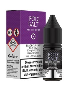 Pod Salt Pod Salt - Blackcurrant Menthol - 10 ml Salt Liquid - 20 mg Nikotin - Mit Steuerbanderole