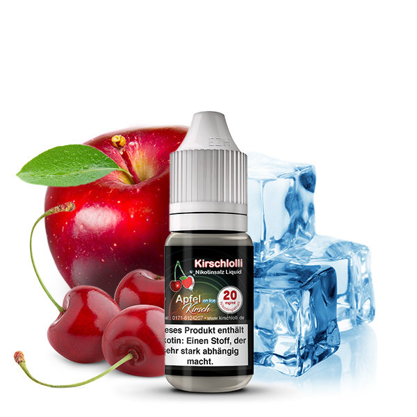 Kirschlolli Kirschlolli - Apfel Kirsch On Ice - Nikotinsalz Liquid - 12 mg | 20 mg - Mit Steuerbanderole