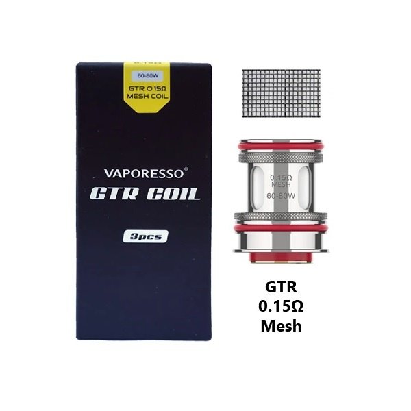 Vaporesso Vaporesso - GTR - Mesh Verdampferköpfe - 0.15 | 0.4 Ohm - 3er Pack