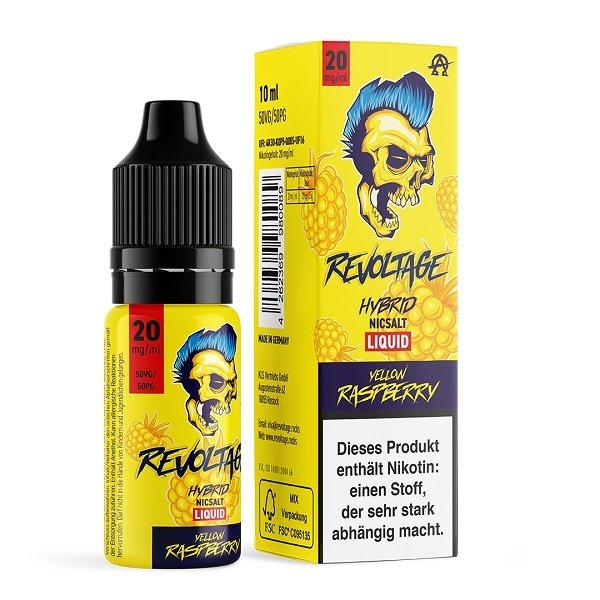 Revoltage Revoltage - Yellow Raspberry - Hybrid Nikotinsalz Liquid 20 mg - 10 ml - Mit Steuerbanderole