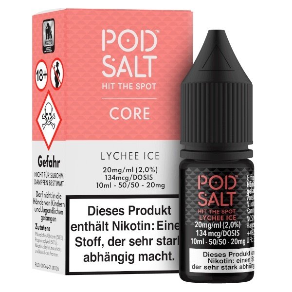 Pod Salt Pod Salt - Lychee Ice - 10 ml Salt Liquid - 20 mg Nikotin