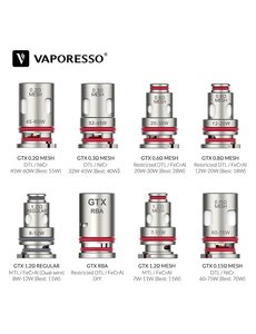 Vaporesso Vaporesso - GTX - Verdampferköpfe - 0.2 | 0.3 | 0.4 | 0.8 | 1.2 Ohm - 5er Pack