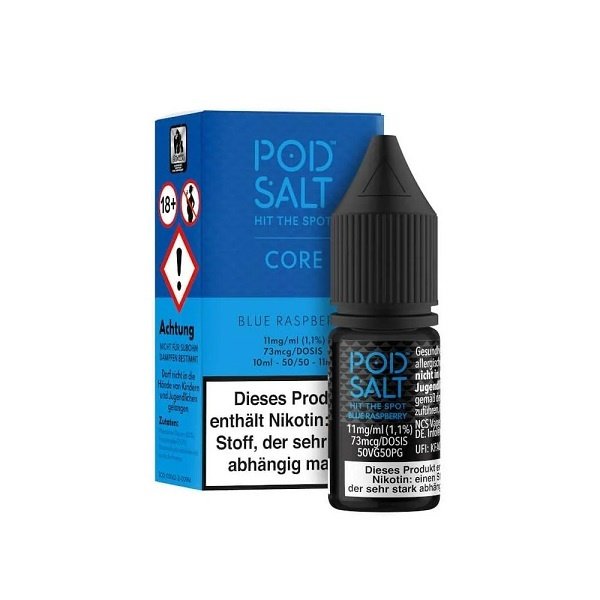 Pod Salt Pod Salt - Blue Raspberry - 10 ml Salt Liquid - 11 mg | 20 mg Nikotin - Mit Steuerbanderole