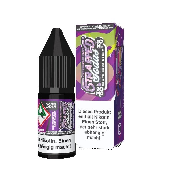 Strapped Soda Strapped Soda - Grape Soda Storm - 20 mg - Nikotinsalz Liquid 10 ml - Mit Steuerbanderole