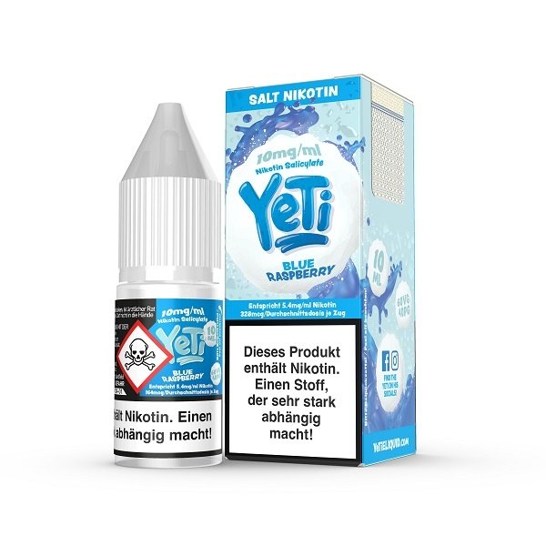 Yeti Yeti - Blue Raspberry - 10 mg - Nikotinsalz 10 ml - ABVERKAUF !