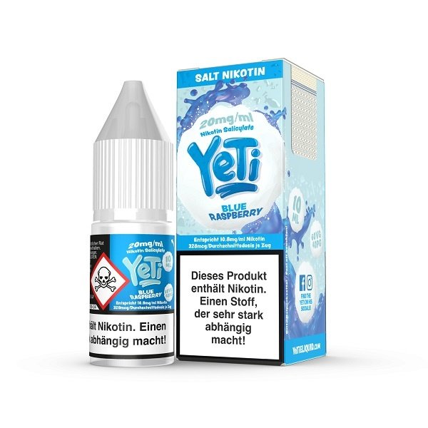 Yeti Yeti - Blue Raspberry - 10 mg | 20 mg - Nikotinsalz 10 ml - Mit Steuerbanderole