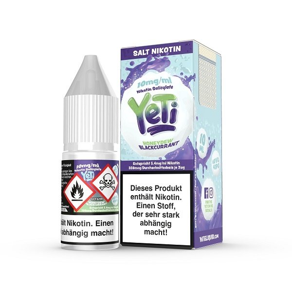 Yeti Yeti - Honeydew Blackcurrant - 10 mg | 20 mg - Nikotinsalz 10 ml - Mit Steuerbanderole