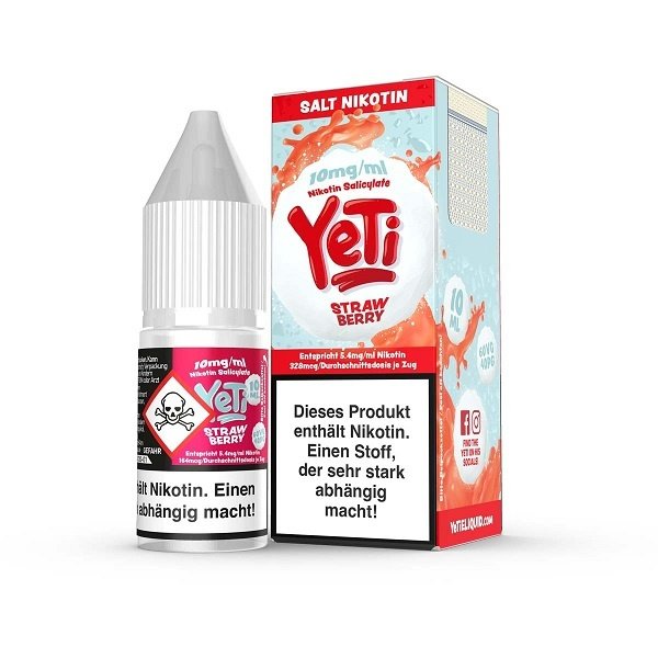 Yeti Yeti - Strawberry - 10 mg | 20 mg - Nikotinsalz 10 ml - Mit Steuerbanderole