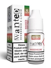 Wanted Wanted - Wassermelone - 10 mg - Overdosed - 10 ml Nikotinsalzliquid - Mit Steuerbanderole