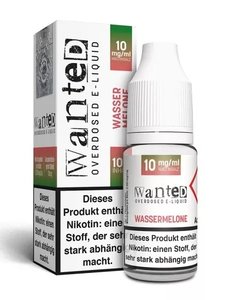 Wanted Wanted - Wassermelone - 10 mg | 20 mg - Overdosed - 10 ml Nikotinsalzliquid - Mit Steuerbanderole