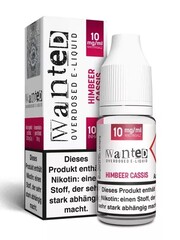 Wanted Wanted - Himbeer Cassis - 10 mg | 20 mg - Overdosed - 10 ml Nikotinsalzliquid - Mit Steuerbanderole