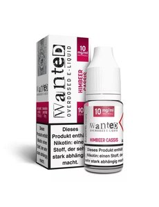 Wanted Wanted - Himbeer Cassis - 10 mg - Overdosed - 10 ml Nikotinsalzliquid - Mit Steuerbanderole