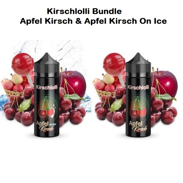 Kirschlolli Kirschlolli 2er Bundle - Apfel Kirsch + Ice - 10 ml Aroma - Longfill - Mit Steuerbanderole - NEUER STEUERPREIS !