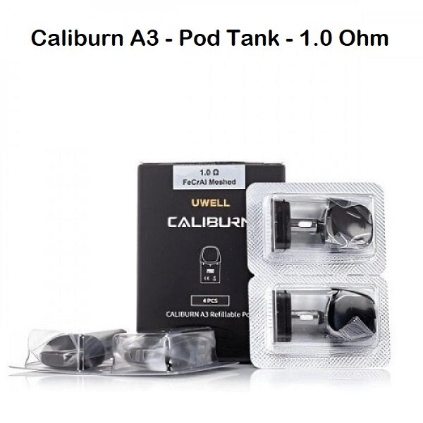 Uwell Uwell Caliburn A3 - Ersatz-Pod - 2 ml - 1.0 Ohm - 4er Pack