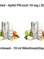 Wanted Wanted - Apfel Pfirsich - 10 mg | 20 mg - Overdosed - 10 ml Nikotinsalzliquid - Mit Steuerbanderole