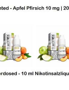 Wanted Wanted - Apfel Pfirsich - 10 mg | 20 mg - Overdosed - 10 ml Nikotinsalzliquid - Mit Steuerbanderole
