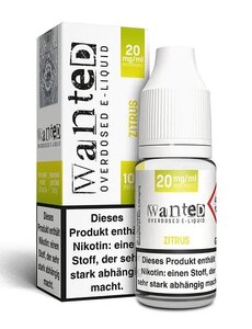 Wanted Wanted - Zitrus - 20 mg - Overdosed - 10 ml Nikotinsalzliquid - Mit Steuerbanderole