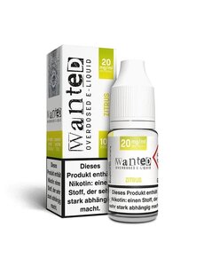 Wanted Wanted - Zitrus - 20 mg - Overdosed - 10 ml Nikotinsalzliquid - Mit Steuerbanderole