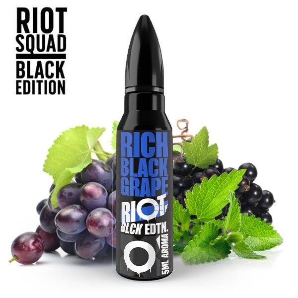 Riot Squad Riot Squad -  Black Edition - Rich Black Grape - 5 ml Aroma - Mit Steuerbanderole