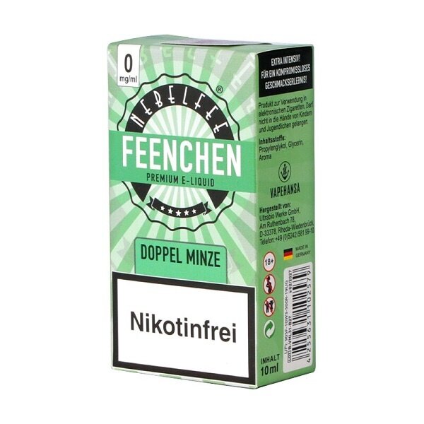 Nebelfee Nebelfee - Doppel Minze Feenchen  - 10 ml Liquid - 0 mg - Mit Steuerbanderole