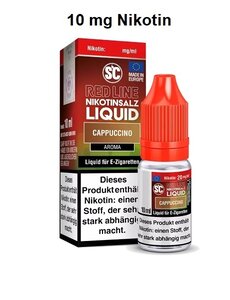 SC Red Line SC - Red Line - Cappuccino - 10 mg Nikotinsalz Liquid - Mit Steuerbanderole