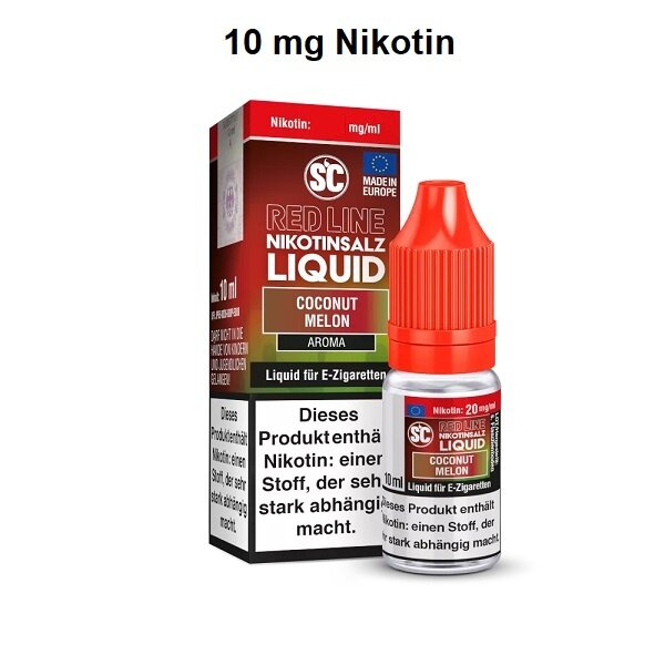 SC Red Line SC - Red Line - Coconut Melon - 10 mg Nikotinsalz Liquid - Mit Steuerbanderole