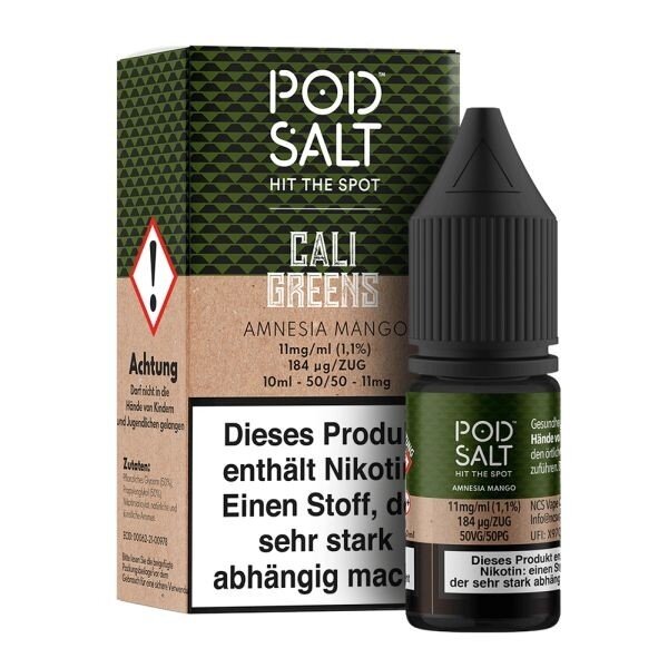 Pod Salt Pod Salt - Amnesia Mango - 10 ml Salt Liquid - 11 mg | 20 mg Nikotin - Mit Steuerbanderole