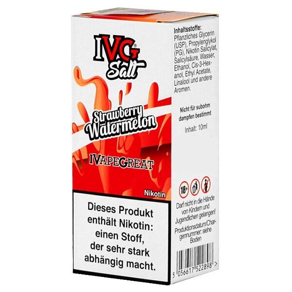 IVG IVG - Strawberry Watermelon - Nic Salt Liquid - 10 ml - 10 mg | 20 mg Nikotin