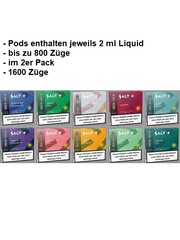 Salt + Salt+ Pods - 2er Pack - Mit Steuerbanderole - Geschmack Auswahl !