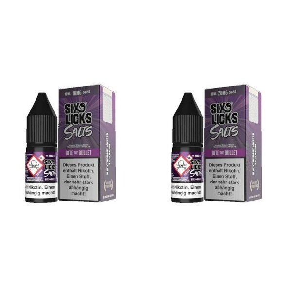 Six Licks Six Licks - Bite the Bullet - Nikotinsalz Liquid 10 ml - 10 | 20 mg Nikotin - Mit Steuerbanderole