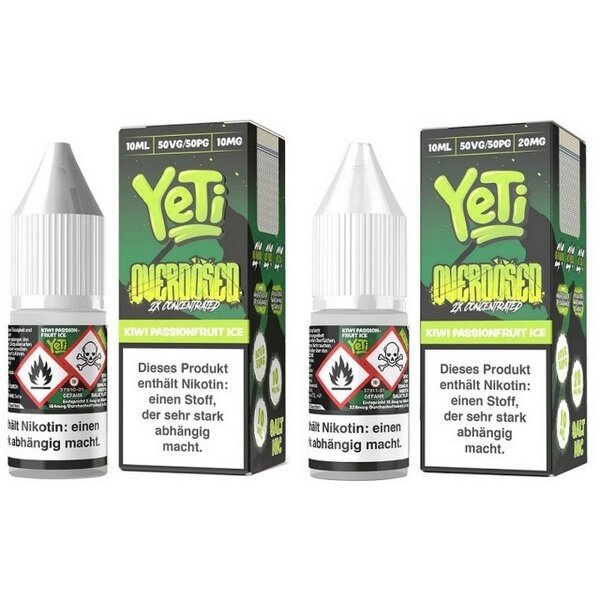 Yeti Yeti Overdosed - Kiwi Passionfruit Ice - Nic Salt Liquid 10 ml - 10 mg | 20 mg - Mit Steuerbanderole