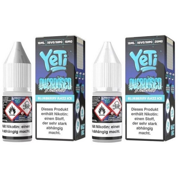 Yeti Yeti Overdosed - Blueberry Razz Ice - Nic Salt Liquid 10 ml - 10 mg | 20 mg - Mit Steuerbanderole
