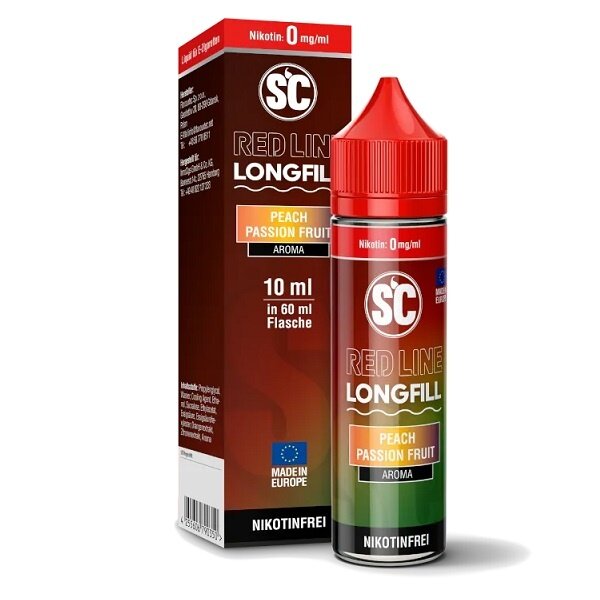 SC Red Line SC - Red Line - Peach Passion Fruit - 10 ml Aroma - Longfill - Mit Steuerbanderole