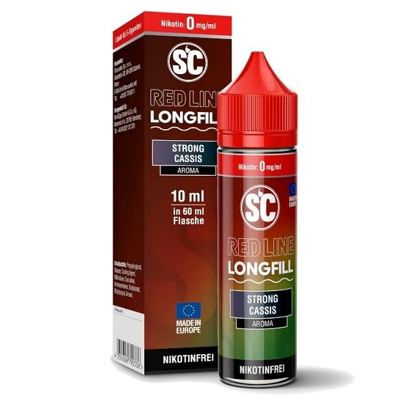 SC Red Line SC - Red Line - Strong Cassis - 10 ml Aroma - Longfill - Mit Steuerbanderole
