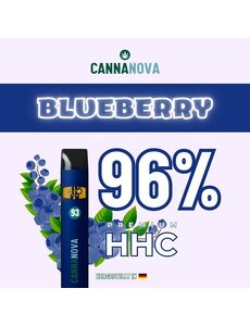 Cannanova Cannanova - Blueberry OG - HHC Vape - 96 % HHC | bis 600 Züge - 1 ml - Mit Steuerbanderole