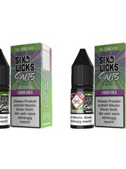 Six Licks Six Licks - Liquid Gold - Nikotinsalz Liquid 10 ml - 10 | 20 mg Nikotin - Mit Steuerbanderole