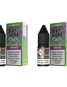 Six Licks Six Licks - Liquid Gold - Nikotinsalz Liquid 10 ml - 10 | 20 mg Nikotin - Mit Steuerbanderole