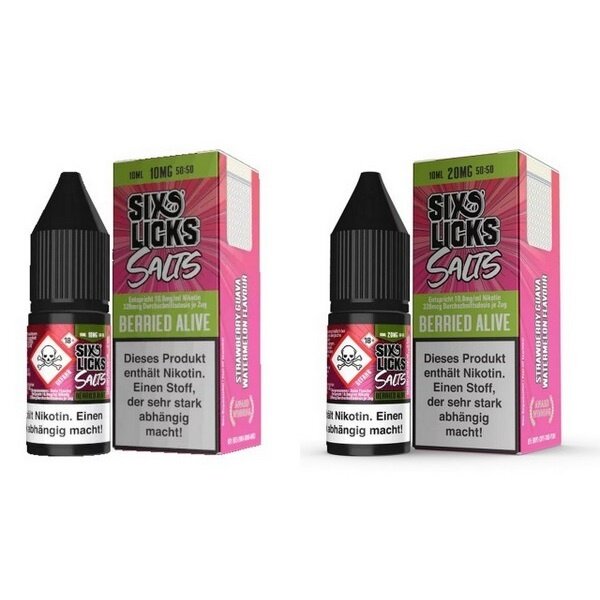 Six Licks Six Licks - Berried Alive - Nikotinsalz Liquid 10 ml - 10 | 20 mg Nikotin - Mit Steuerbanderole