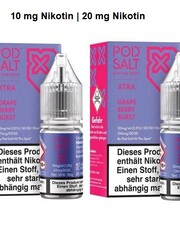 Pod Salt Pod Salt - Grape Berry Burst - 10 ml Salt Liquid - 10 mg | 20 mg Nikotin - Mit Steuerbanderole