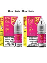 Pod Salt Pod Salt - Berry Lemon Ice - 10 ml Salt Liquid - 10 mg | 20 mg Nikotin - Mit Steuerbanderole