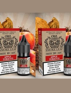 OWL Smoke Leaf OWL Smoke Leaf - Apple Tobacco - 10 ml Nikotinsalzliquid - 10 mg | 20 mg - Mit Steuerbanderole