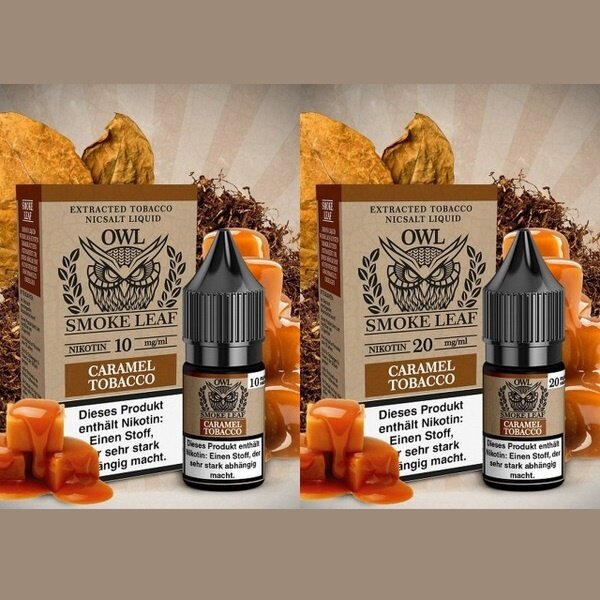 OWL Smoke Leaf OWL Smoke Leaf - Caramel Tobacco - 10 ml Nikotinsalzliquid - 10 mg | 20 mg - Mit Steuerbanderole