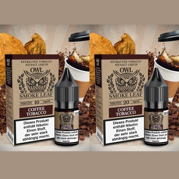 OWL Smoke Leaf OWL Smoke Leaf - Coffee Tobacco - 10 ml Nikotinsalzliquid - 10 mg | 20 mg - Mit Steuerbanderole